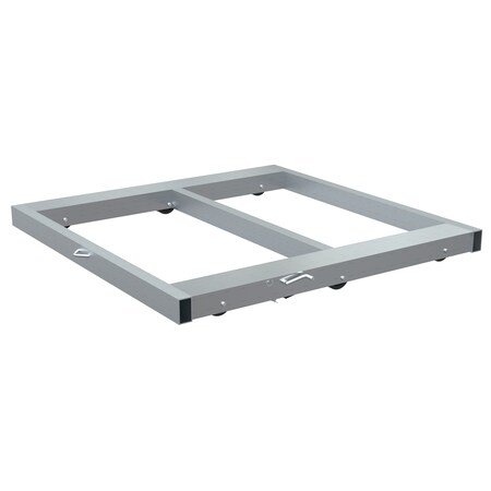 Vestil Aluminum Pallet Dolly With Tilt & Floor Lock 48 In. x 48 In. 4,000 Lb. Capacity Silver DOL-4848-6T-FL